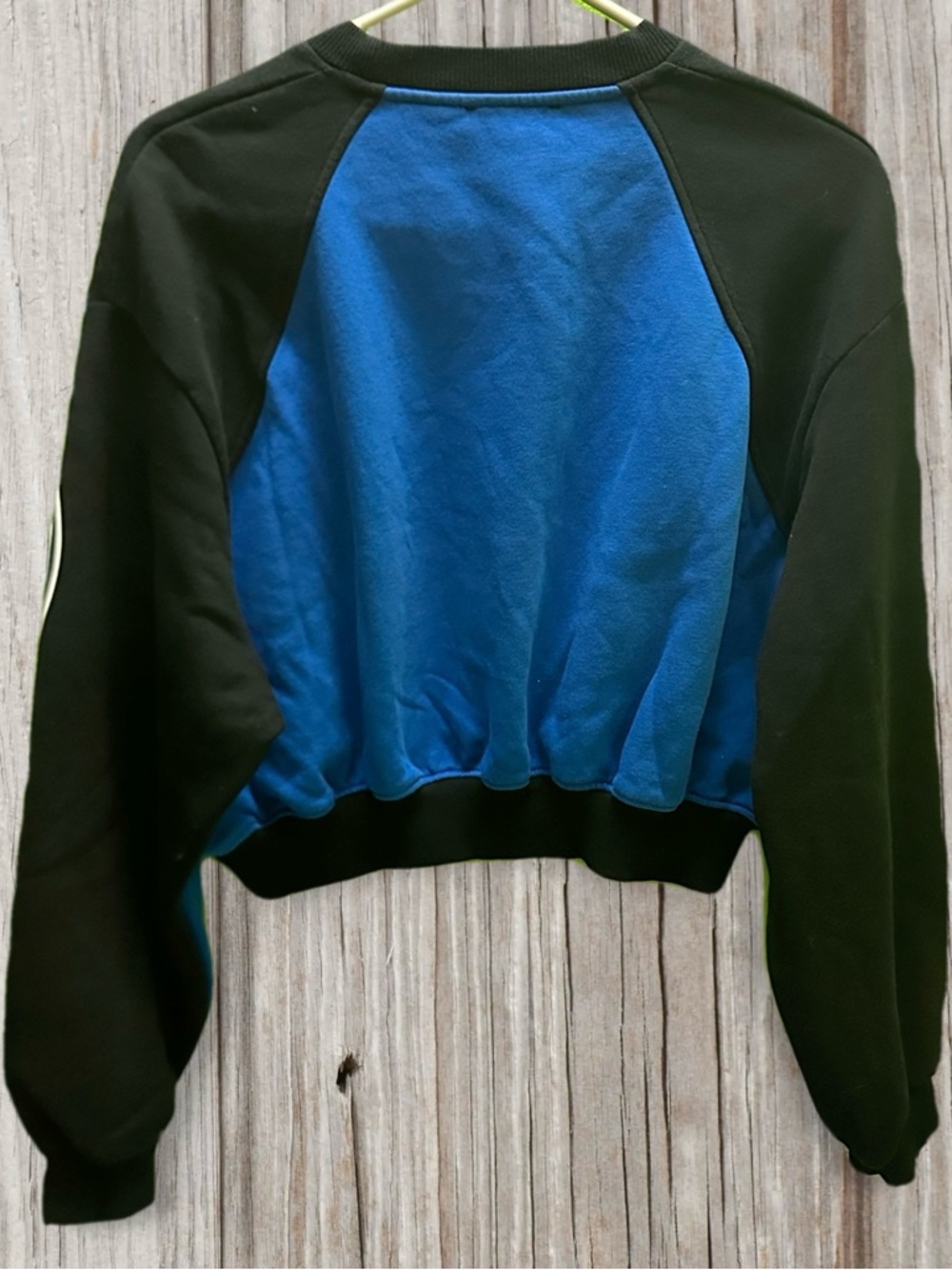 Zara Ford Mustang Cropped Colorblock Sweatshirt L - Picture 3 of 9